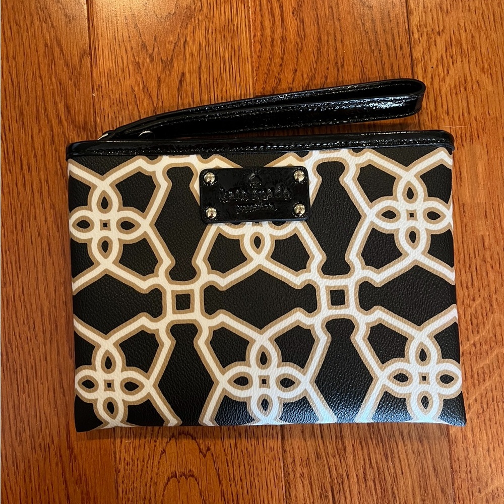 Kate Spade Imani Moroccan Market Black & White Wristlet - Small Handbag